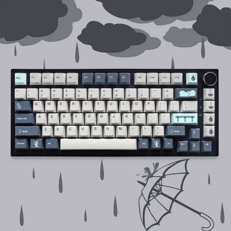 GMK Rainy DayKeycaps sublimate on rainy daysPBTOriginal factory highly compatible61/64/68Mechanical Keyboardkeycap