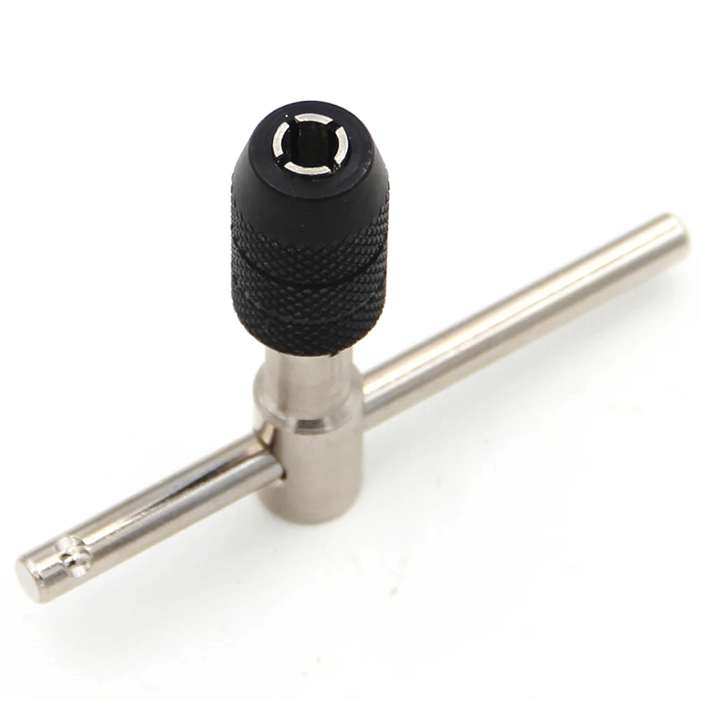 Adjustable T-type Ratchet Tap Wrench One-piece Easy T-Tap 3mm to 8mm Hand Tap Wrench Thread Tapping Tool Set M3 To M8