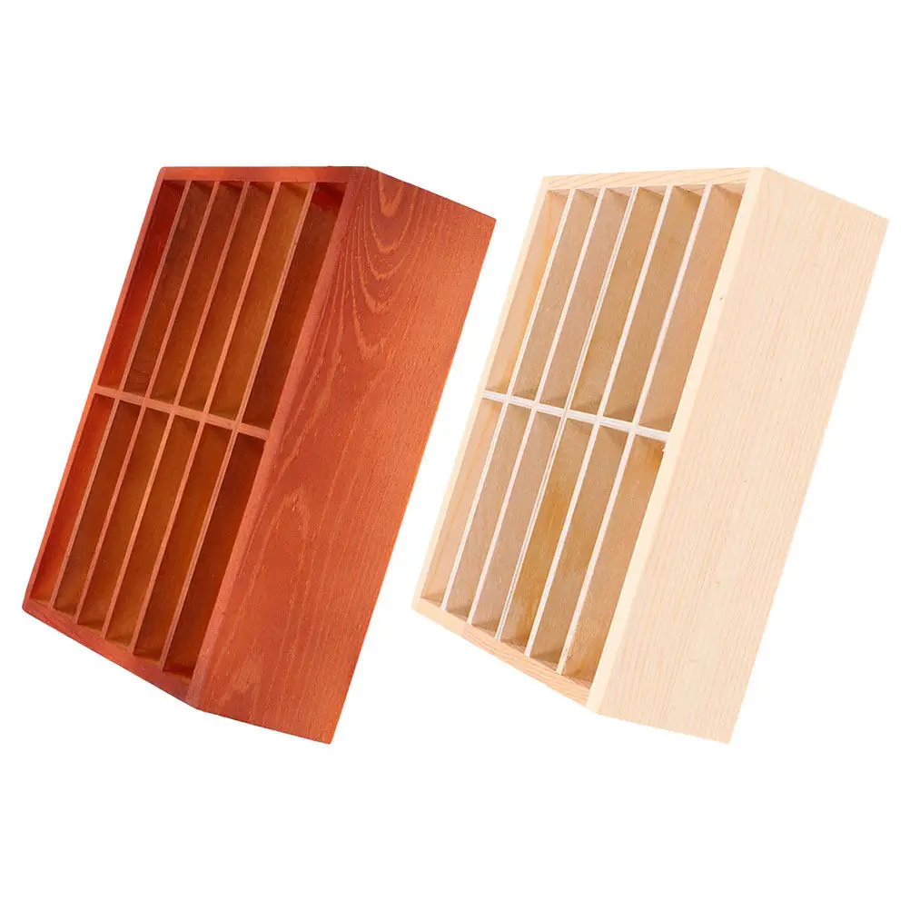 

2Pcs Wooden Phone Storage Box Classroom Phone Holder Desktop Organizer Mobile Device Storage Box Natural Wood Elegant Design