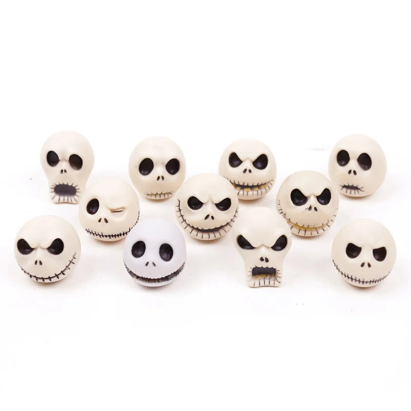 Der Albtraum vor Weihnachten Jack Skellington mit austauschbaren Köpfen Actionfigur PVC-Spielzeugmodell Puppensammlung Geschenk 35 cm – Detail 10