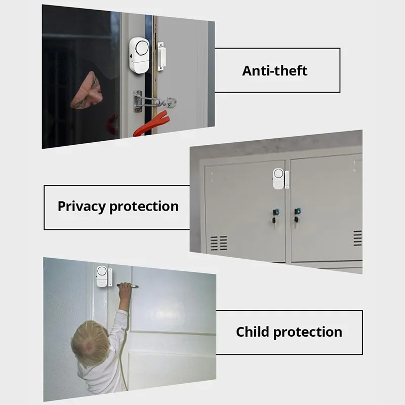 10 ชิ้นเซ็นเซอร์ประตูอิสระนาฬิกาปลุก 90dB ประตู Magnetic Sensor Wireless Home Windor Entry Anti Thief Burglar Security Alarm