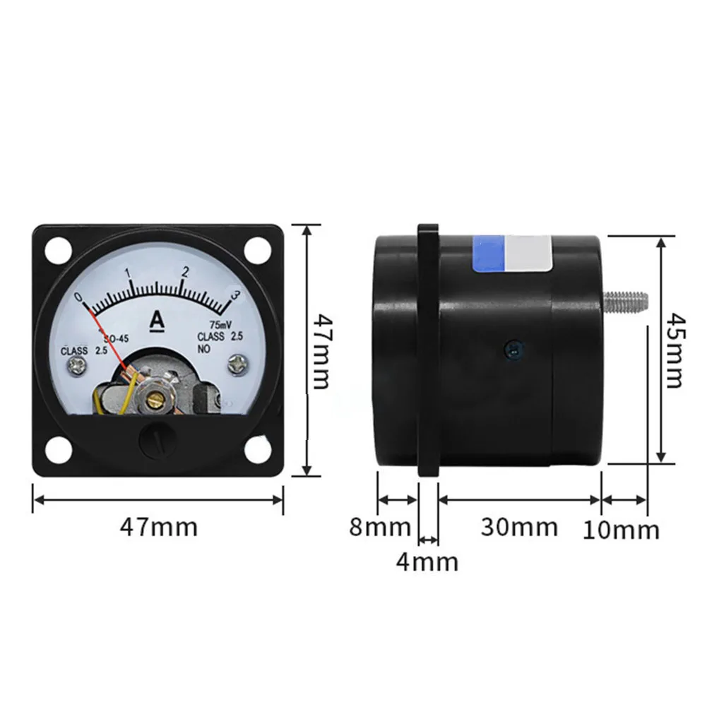 SO-45 Analog Ammeter 3A with Temperature Resistant Housing for Industrial and Metallurgical Power Applications