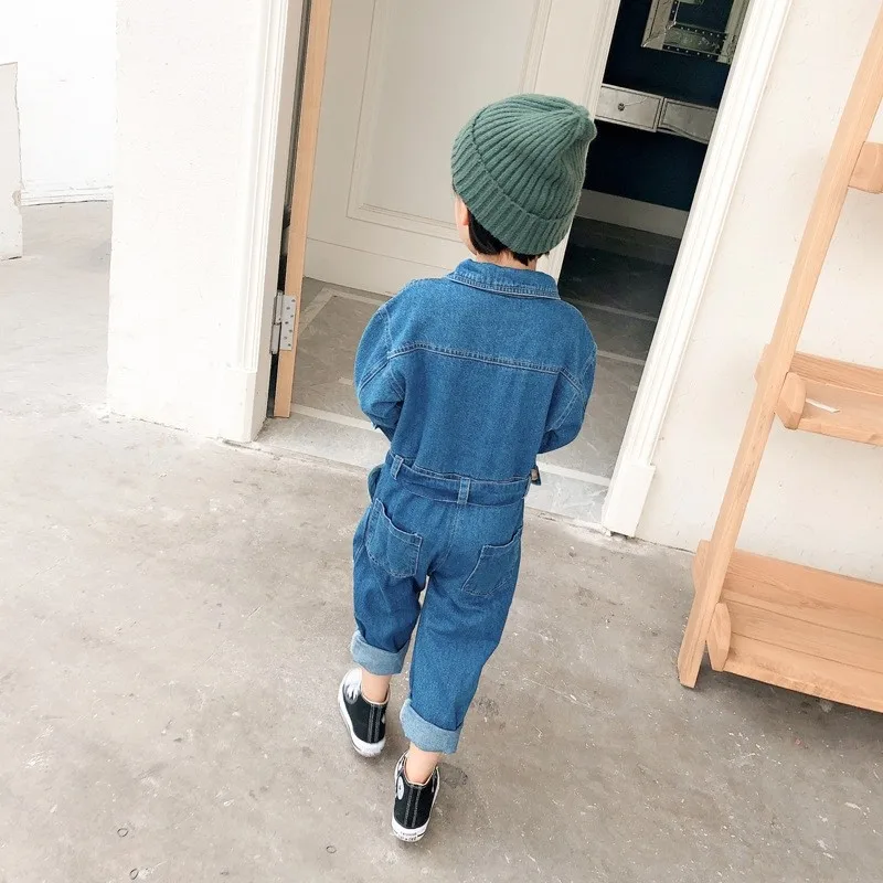 مجموعة أطفال للربيع والخريف بذلة رعاة البقر الجديدة للأولاد والبنات زاحفة للأطفال #4