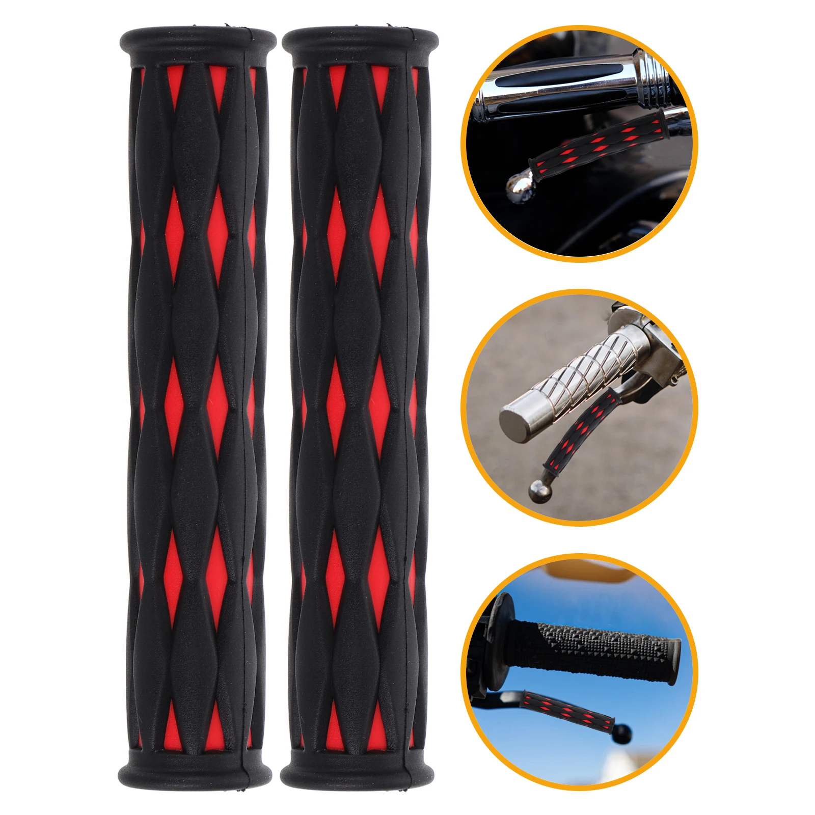 

1 Pair Motorcycle Handlebar Grip Sleeve Rubber Universal Fit Antislip Replacement Cover For Motorbikes Electric Scooters Ebike