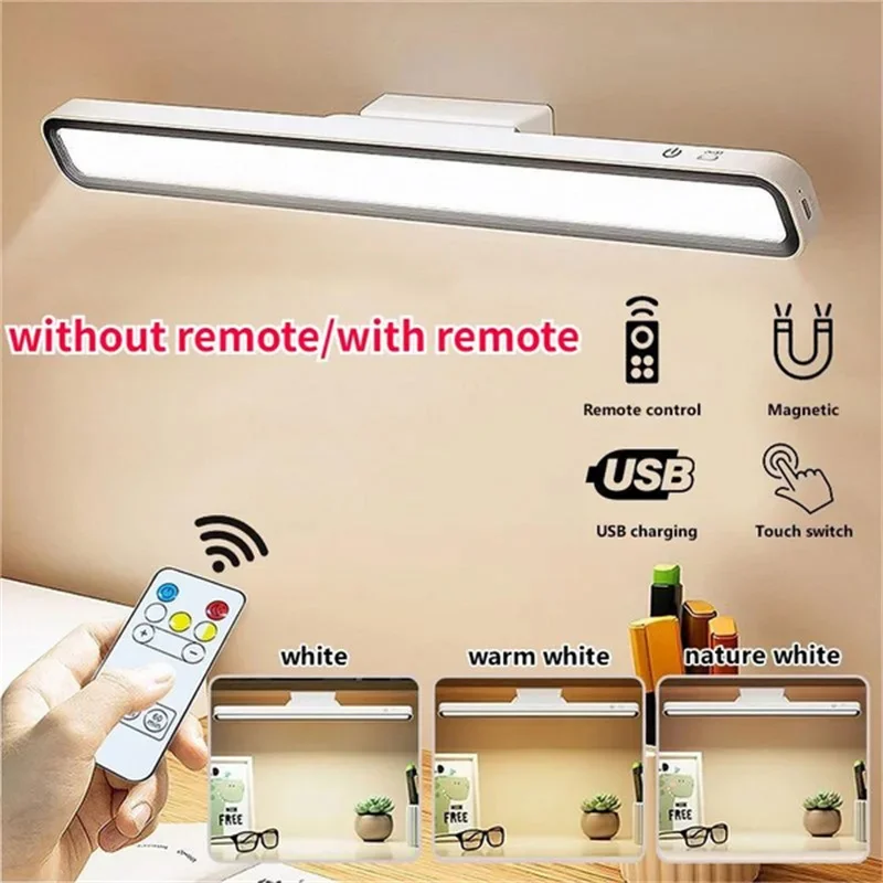 

Desk Lamp Hanging Magnetic Table Lamp Led Usb Rechargeable Stepless Dimming Cabinet Closet Wardrobe Night Light