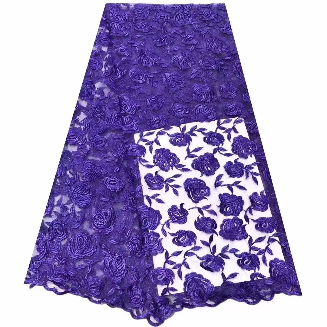 

Latest Nigerian Velvet Lace Fabric With Embroidered 2024 High Quality African Lace Fabric For Wedding Dress French Net Mesh Lace