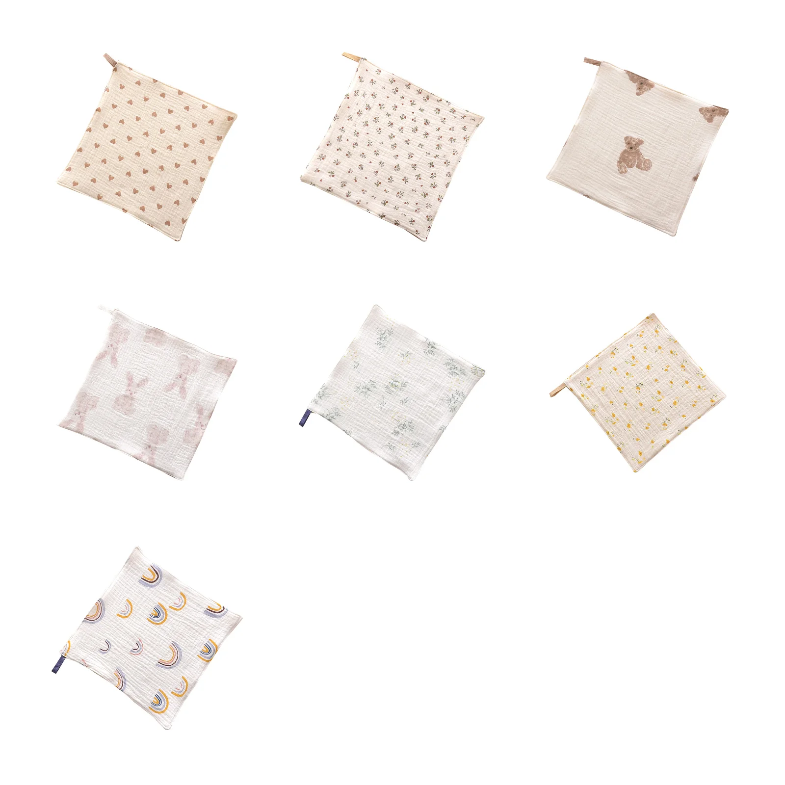 

Детские полотенца-салфетки для лица, слюнявчики для мальчиков и девочек, дышащие моющиеся салфетки для малышей, слюнявчики от слюней с крючком для подвешивания, детские моющиеся салфетки