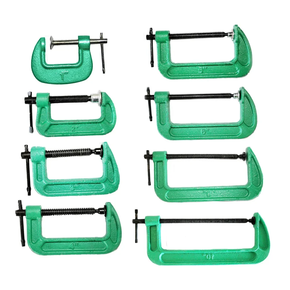 

For General Clamping Needs Heavy Duty Clamp Iron G Clamp Maximum Torque Reduce Hand Fatigue Evenly Distributed Threads