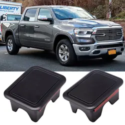 2pcs Car Trunk Rear Bed Rail Stake Pocket Covers Hole Plugs Caps Accessories for Dodge Ram 1500 2500 3500 2019-2023 Protective