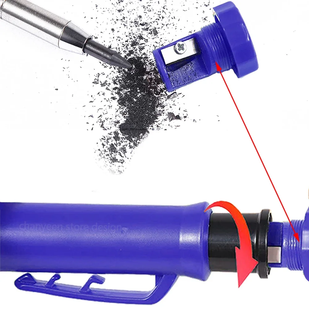 Solid Carpenter Pencil Set Mechanical Pencil 3 Colors Refill Carpentry Marking Scriber Construction Tools Woodworking Tools