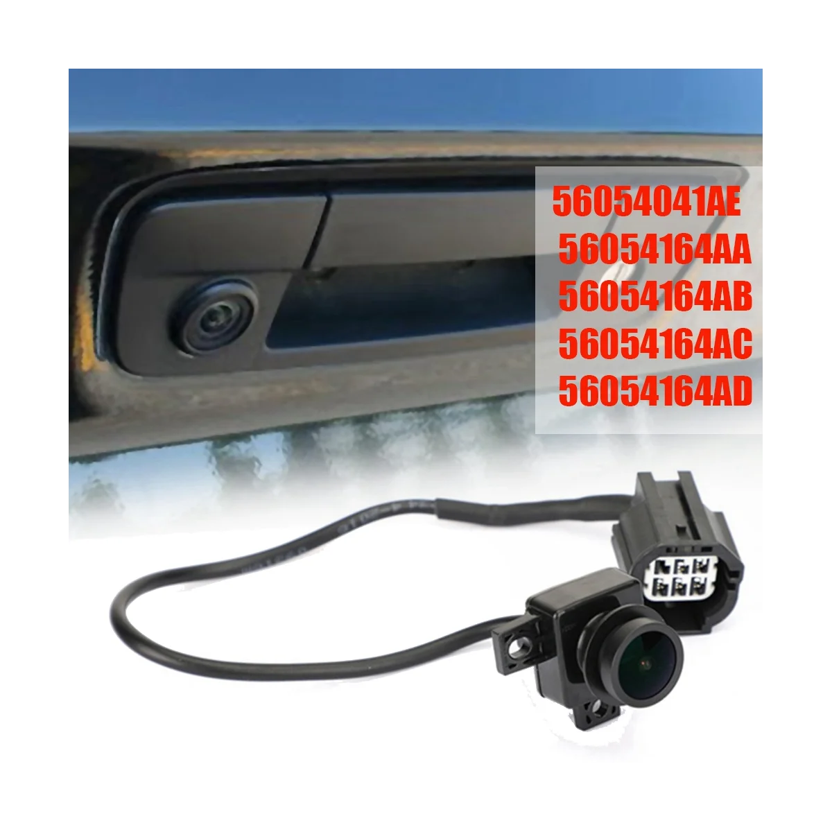 Rear View Reverse Camera 56054041AB 56054041AC for Dodge Ram 1500 2500 3500 Truck 2009-2012 Backup Parking Assist