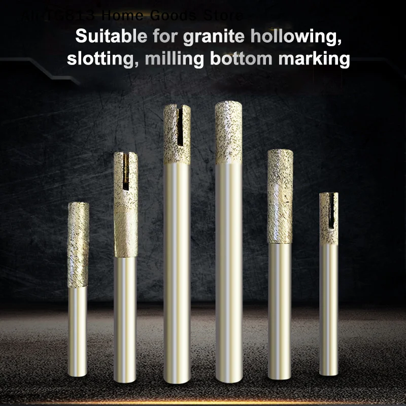 

[TG813]Sintered Stone Router Bit Nose Flat Engraving Cutter End Mill CNC Carving Tools Knife For Granite Marble