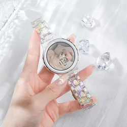 20mm 22mm Acrylic Transparent Glacier Strap For Samsung Galaxy Watch 4 5 44 40mm Classic 46 42mm 3 Active 2 Bracelet Watch Band