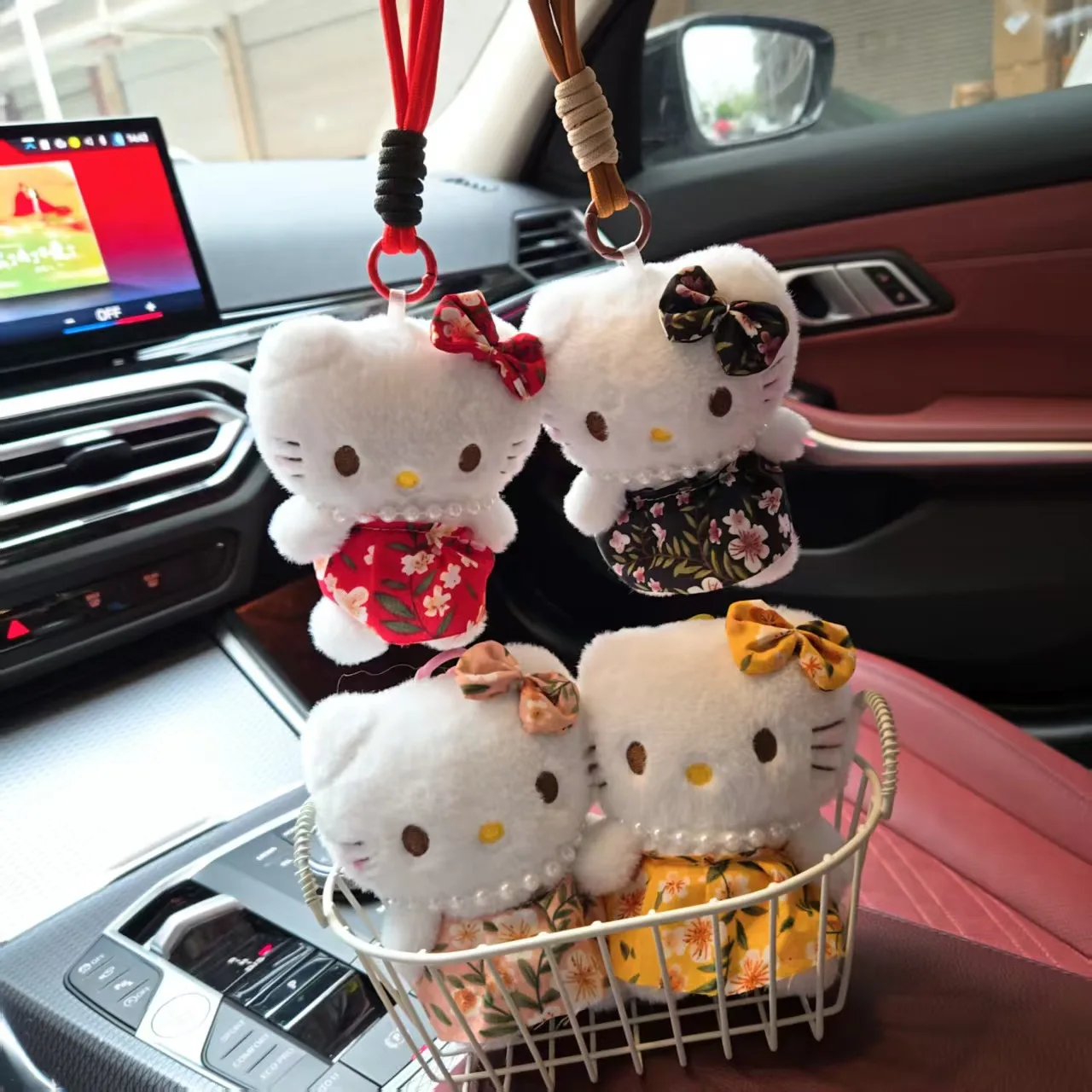 LLavero de peluche de dibujos animados para Kt, accesorio para bolso, regalo de Navidad para niña, bolso para muñeca, llavero con dije, muñeca de juguete