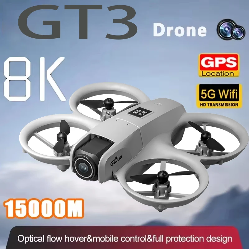 

2025New GT3 Drone RC 8K 5G GPS Professional HD Aerial Photography Remote Control Aircraft HD Dual Camera Quadcopter UAV Toys