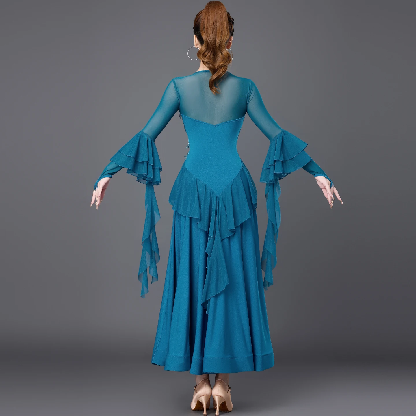 Modern Dance Dress 2025 New National Standard Waltz Friendship Dance Professional Competition Performance Dress LY7226