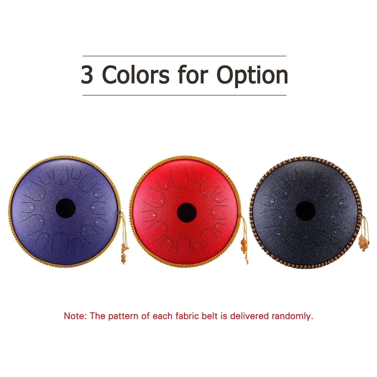 14 Inch 14 Note Alloy Steel Hand Pan Drum C Tone Manual Percussion Handpan Drum with Ebony Drumsticks