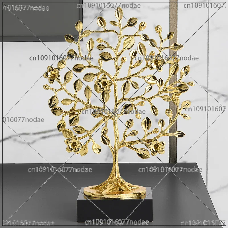 Happy Fortune Tree Ornament Light Luxury Living Room Wine Cabinet Office Home Entrance Cash Tree Housewarming Decoration