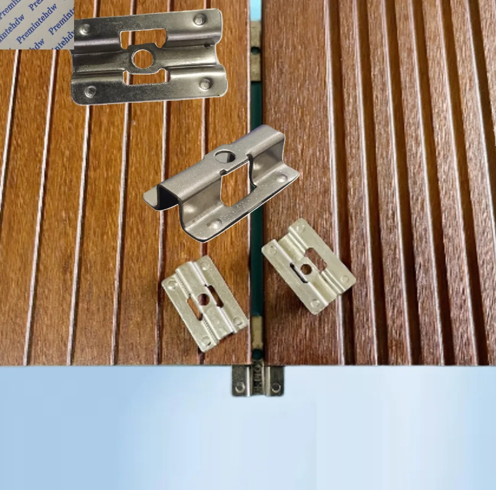 100Pcs Stainless Steel Hidden U-Shaped WPC Composite Deck Clip Fastener