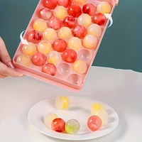 33 Grids Ice Ball Round Ice Cube Mold Tray With Lid Ice Ball Maker Round Whiskey Sphere Mold Silicone DIY Mould for Kitchen Tool