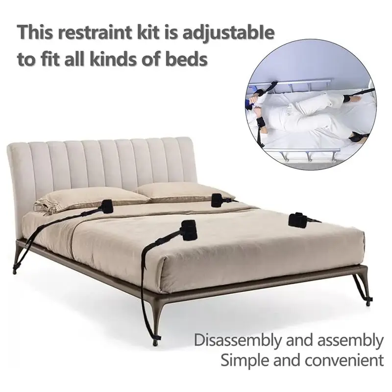 N84R Bed Restraints Belts With Quick Release Buckles, 4Pcs Limb Holder For Patients For Wrist And Ankle Restraints