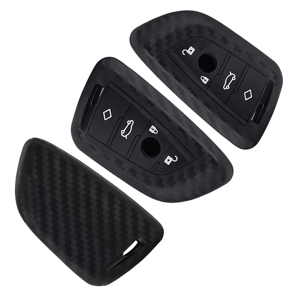 Silikon-Autoschlüsselhülle Schlüsselanhänger Schlüsselgehäuse für BMW X1 X3 X4 X5 X6 Serie 1 2 3 5 7 G20 G02 G05 G31 G23 F34 F15 F40 IX3
