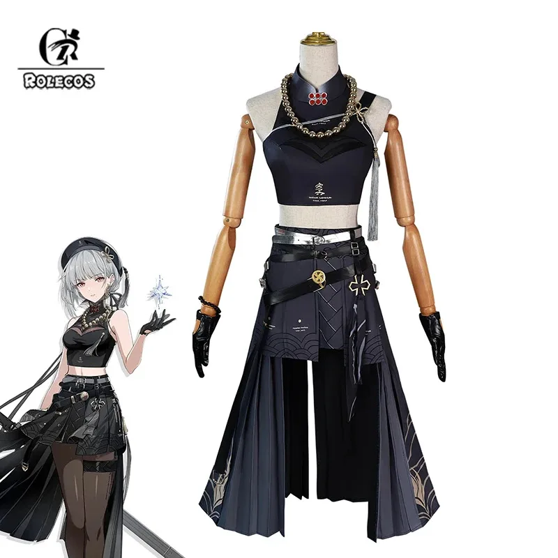 

ROWERS Game Wuthering Waves Sanhua Cosplay Costume Jinzhou Snow Waltz Sanhua Dress Women Halloween Party Outfit