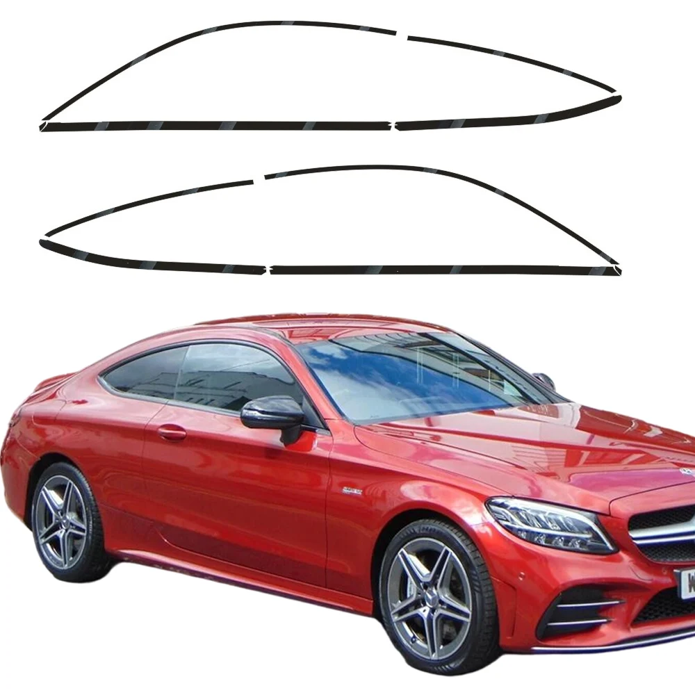 

Exterior Window Trim Chrome Delete protective Film For Mercedes Benz C Class C205 coupe 2015-2021 Glossy/Matte Black Sticker
