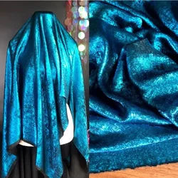 Soft Bronzing Velvet Fabric By The Meter for Dress Costumes Decoration Diy Sewing Designer Cloth Comfortable Glossy Black Blue