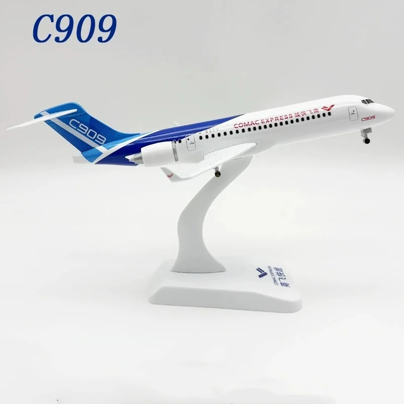 24 CM schaal Vliegtuigen Modellen Speelgoed C909 ARJ COMAC blauw vliegtuig voor kinderen Metal Diecast Luchtvaart Voor Verzameld Gift Door Luchtvaart