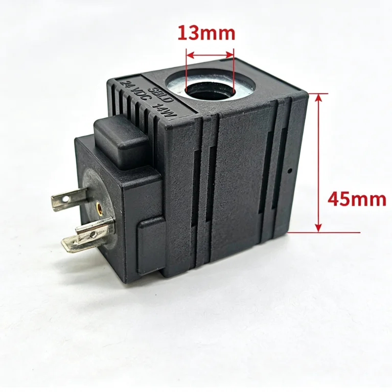 1PC 24V DC 14W Solenoid Coil For Parker S8LD S8LJ S8LC S8LP Hydraulic Valve Replacement Part Black Aluminum Alloy