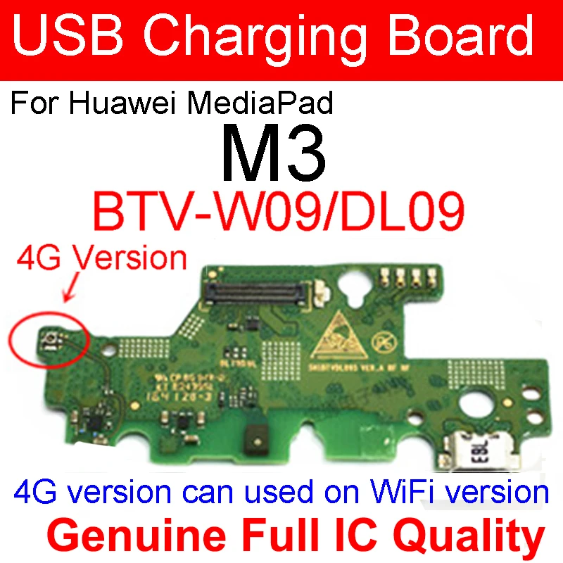 Oryginalna ładowarka USB do ładowania dla Huawei MediaPad M3 BTV-W09 BTV-DL09 8.4in złącze portu ładowarki Flex Cable Parts — zdjęcie 5