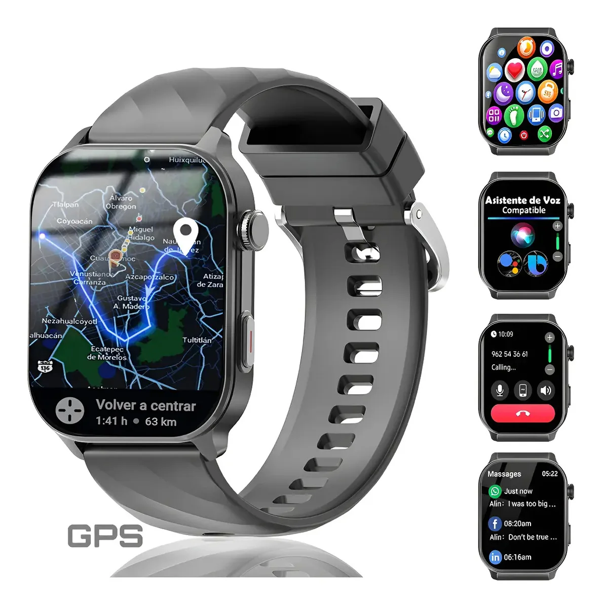 

GPS Smart Watches Bluetooth Call Heart Rate Monitor 1ATM Waterproof Outdoor Sports Wrist Smartwatch for Man Woman iOS Android