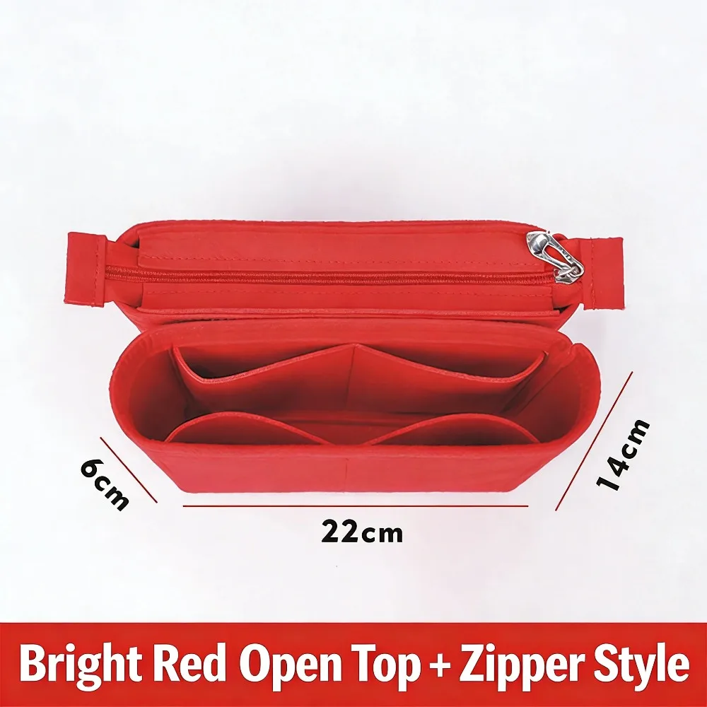 Felt Bag Organizer Insert For Neonoe Bucket Bag Shaper Purse Inner Pouch With Zipper Anti Theft Cosmetic Makeup Storage Bags