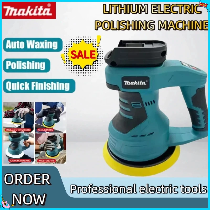 

Makita 20V Cordless Car Polisher 8 Gears Adjustable Auto Electric Waxing Sanding Rechargeable Polisher Sealing Glaze Tool