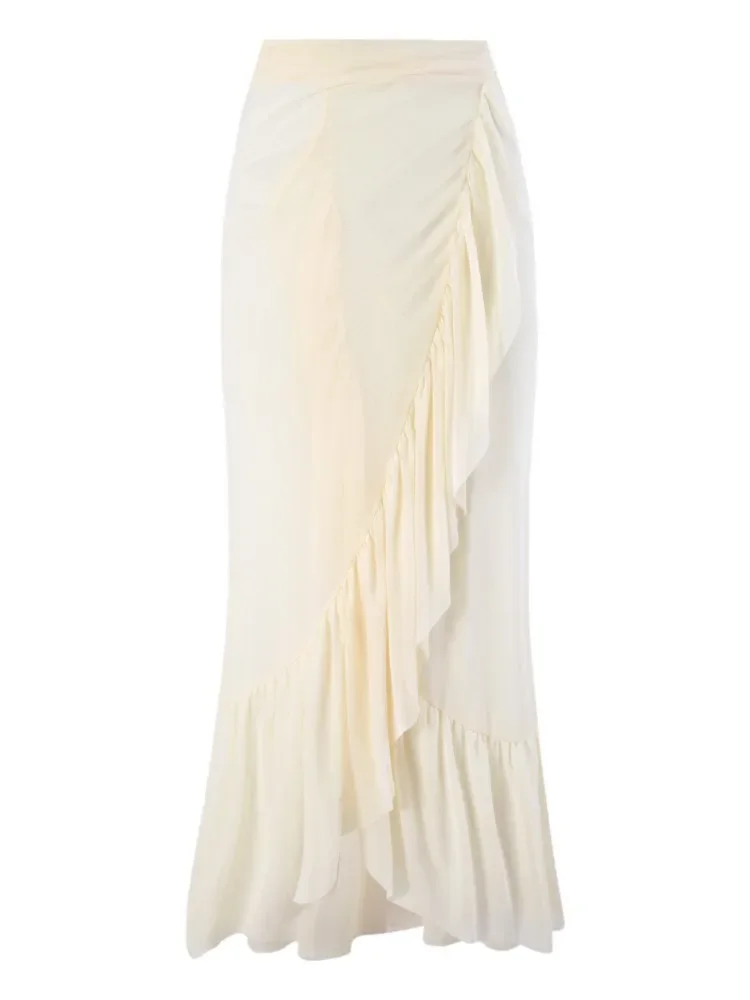 Retro bikini bedrukt mode eendelig badpak en cover-up met rok strak damesbandage zomerstrand luxe elegant