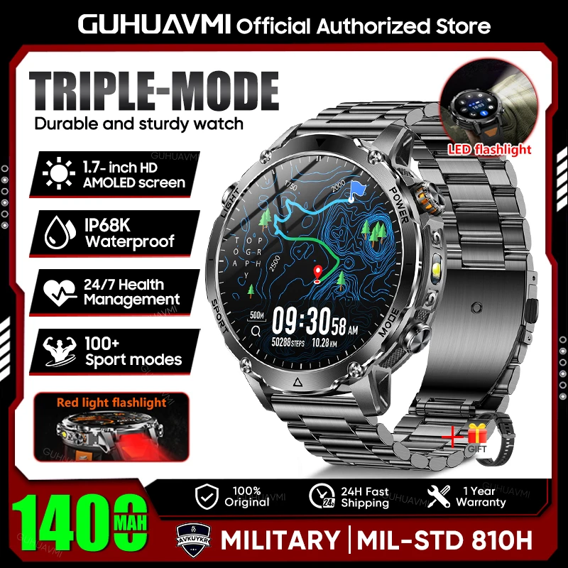 Smart Outdoor GPS Watch, Waterproof Design