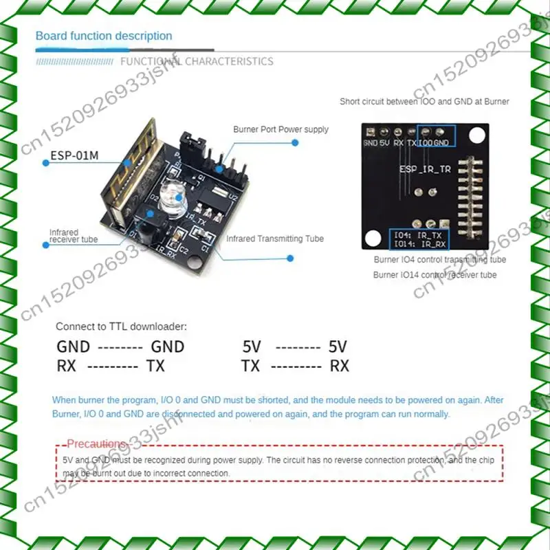 -BOFF ESP8285 ESP-01M Transceiver Module Remote Control Switch Development Learning Board Esp 8285 ESP-01M