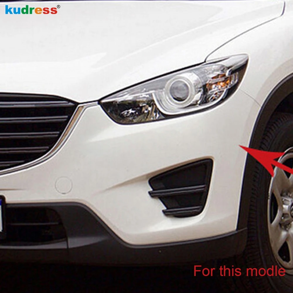 For Mazda CX-5 CX5 2015 2016 Chrome Car Front Center Grille Grills Cover Trim Racing Grills Molding Strip Exterior Accessories