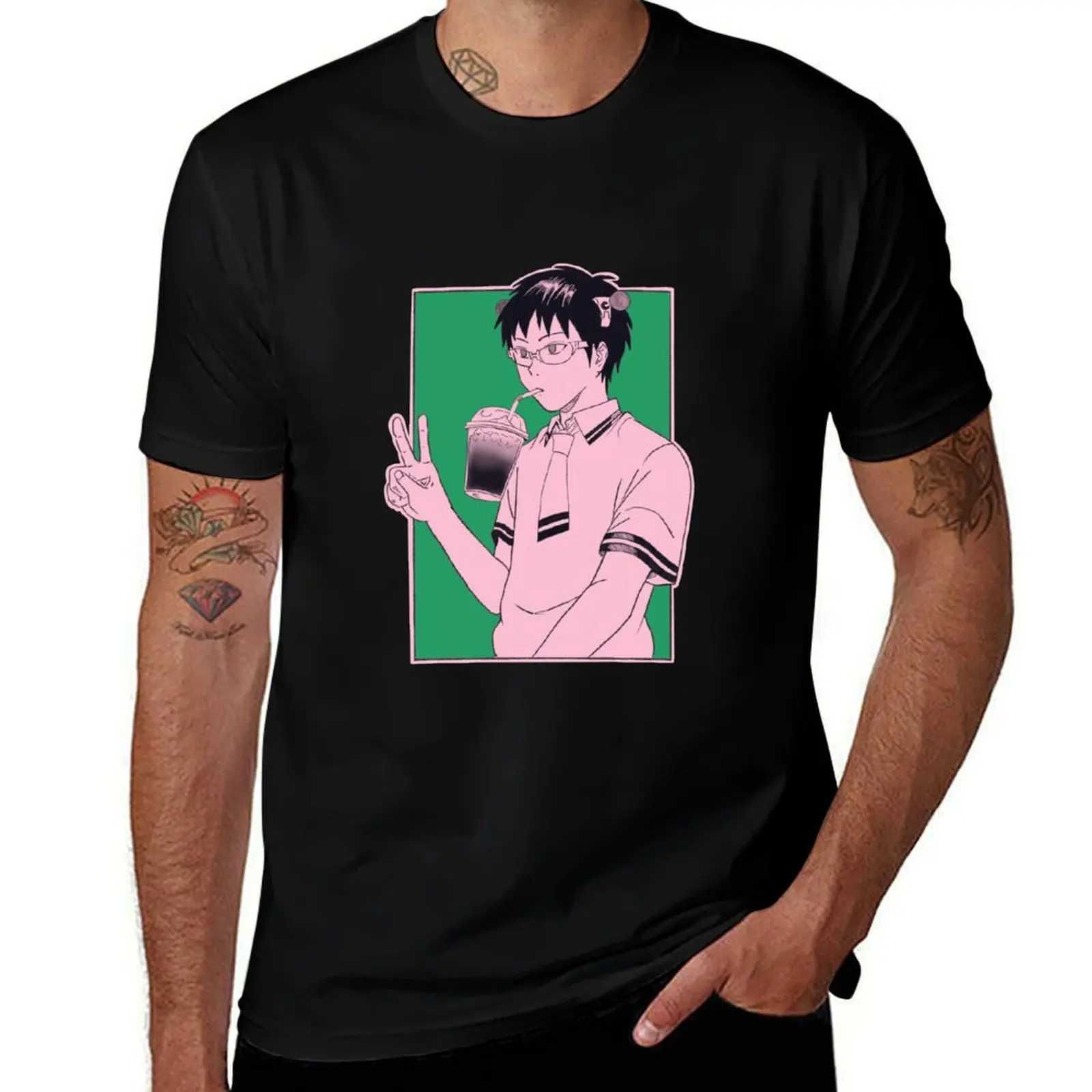 Saiki K T-Shirt Casual Soft Cotton Short Sleeve Tee T-Shirt