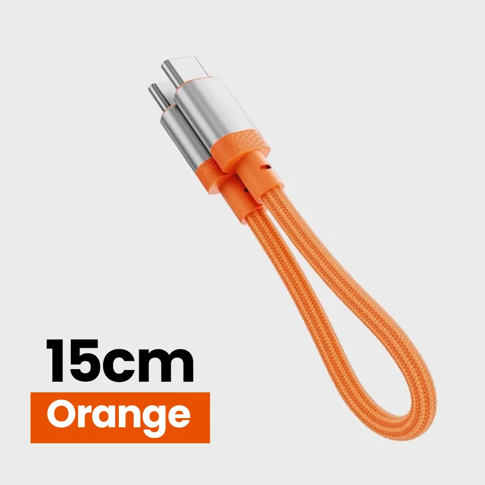 15 CM/20 CM Korte USB C Kabel 240 W Type C Naar Type C Snelle Oplaadkabel Magnetische Gevlochten Kabel voor iphone 15 16 17 Samsung Huawei