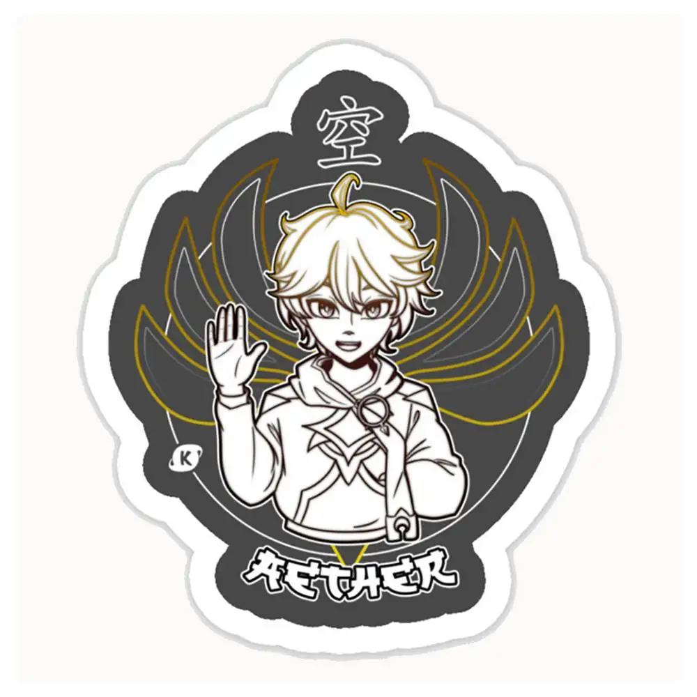 Aether Genshin Impact Waterproof Stickers For Decorating Car Windows Motorcycles And Computers.