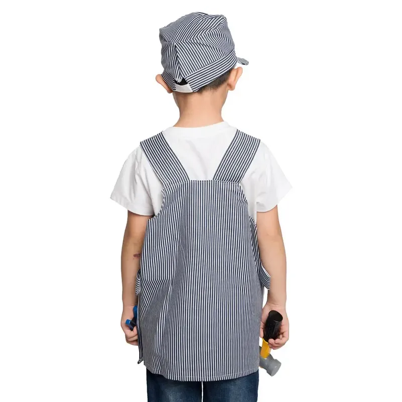 Umorden Kids Child Train Engineer Costume Cosplay Uniform Role Play House Kit Set for Boys Halloween Party Dress Up Educational