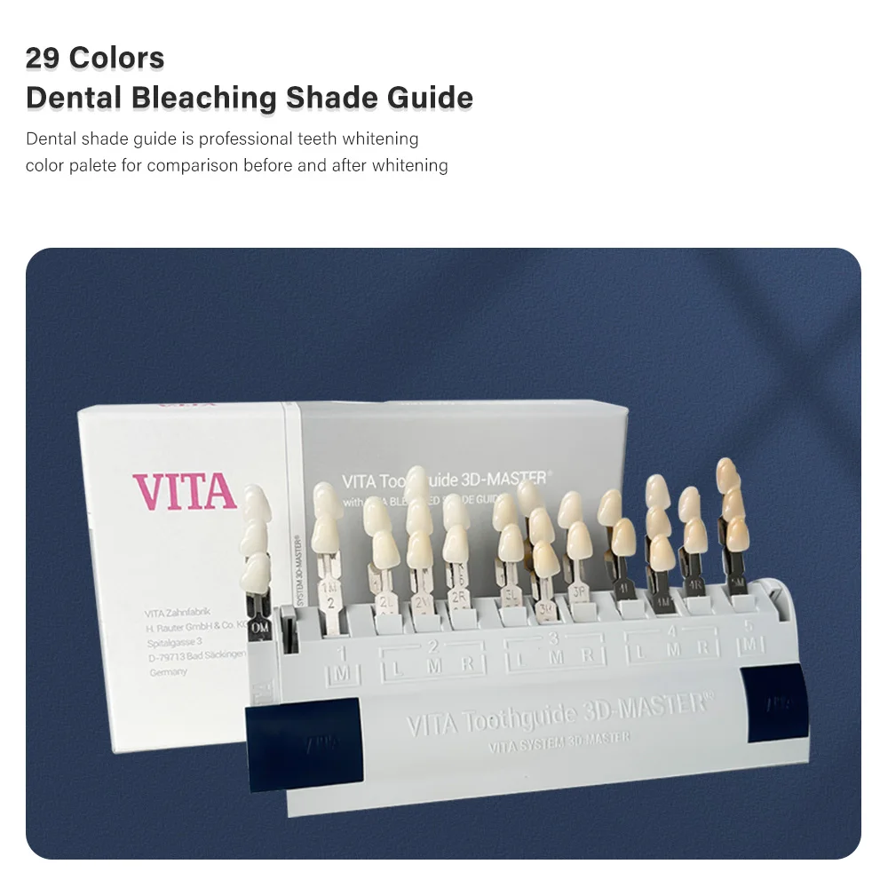 29 Colors VITA Toothguide 3D Master Dental Bleach Shade Guide Teeth Whitening Comparing Dentistry Clinic Colorimetric Plate