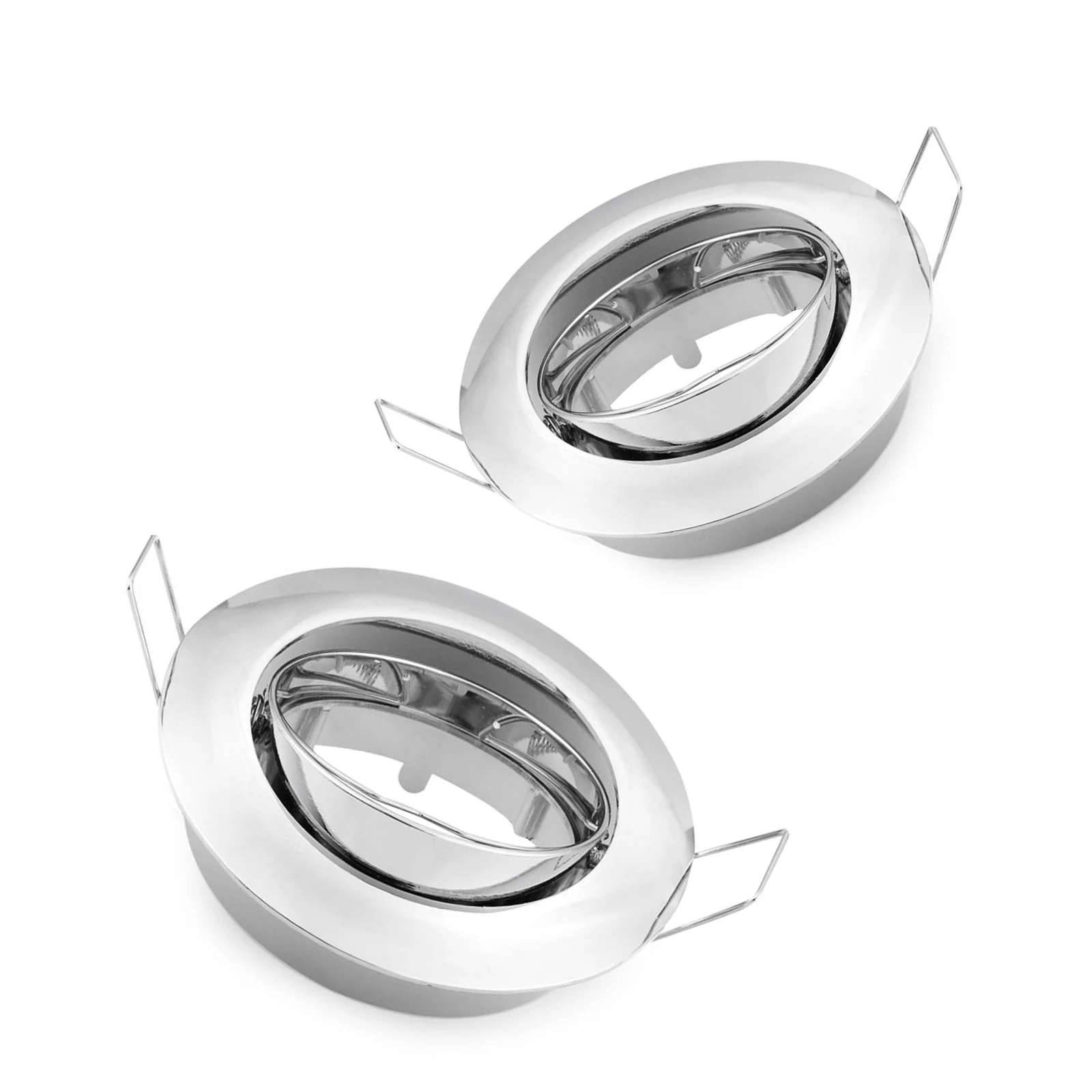 4pcs Round LED Ceiling Light Mounted Holder Adjustable GU10/MR16 Recessed Downlight Fixtures Ceiling Light Fittings