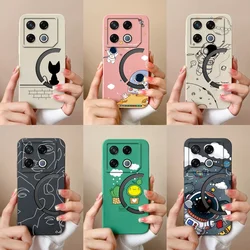 Cases For Infinix GT 20 Pro Shell Lovely Cartoon Astronaut Pattern Liquid Silicone Phone Covers For Infinix GT20Pro Fundas Coque
