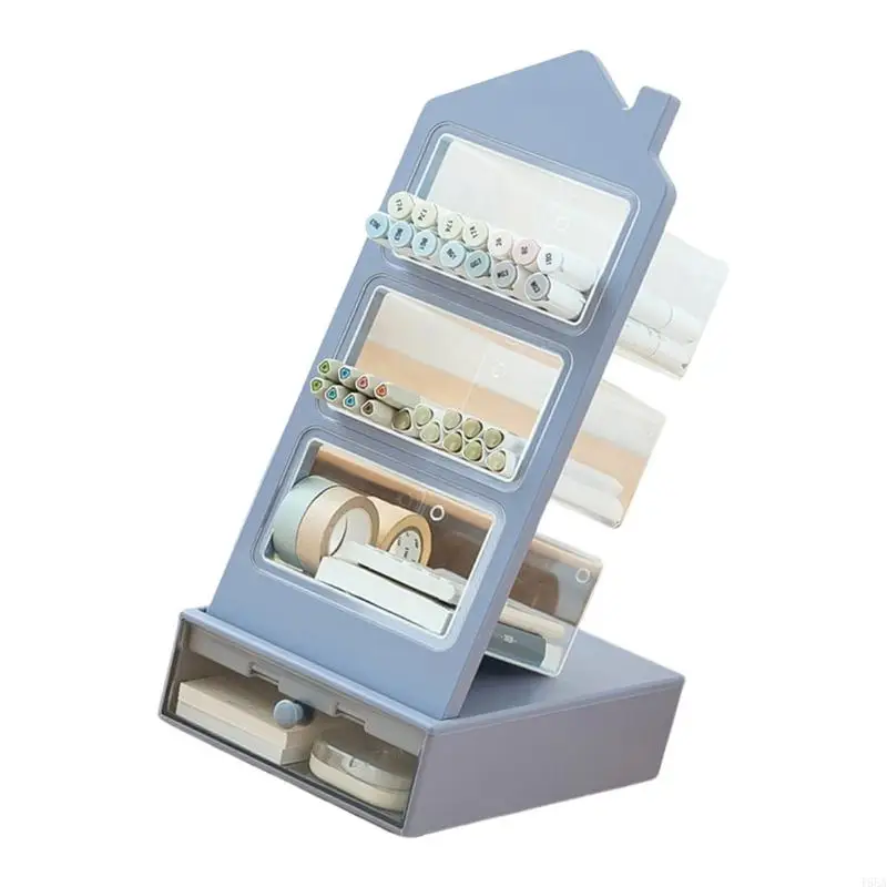 T5EAマルチファンクションペンオーガナイザーのデスクオーガナイザー引き出し3スロットスラントペンシルカップ大容量ペンシルオーガナイザー