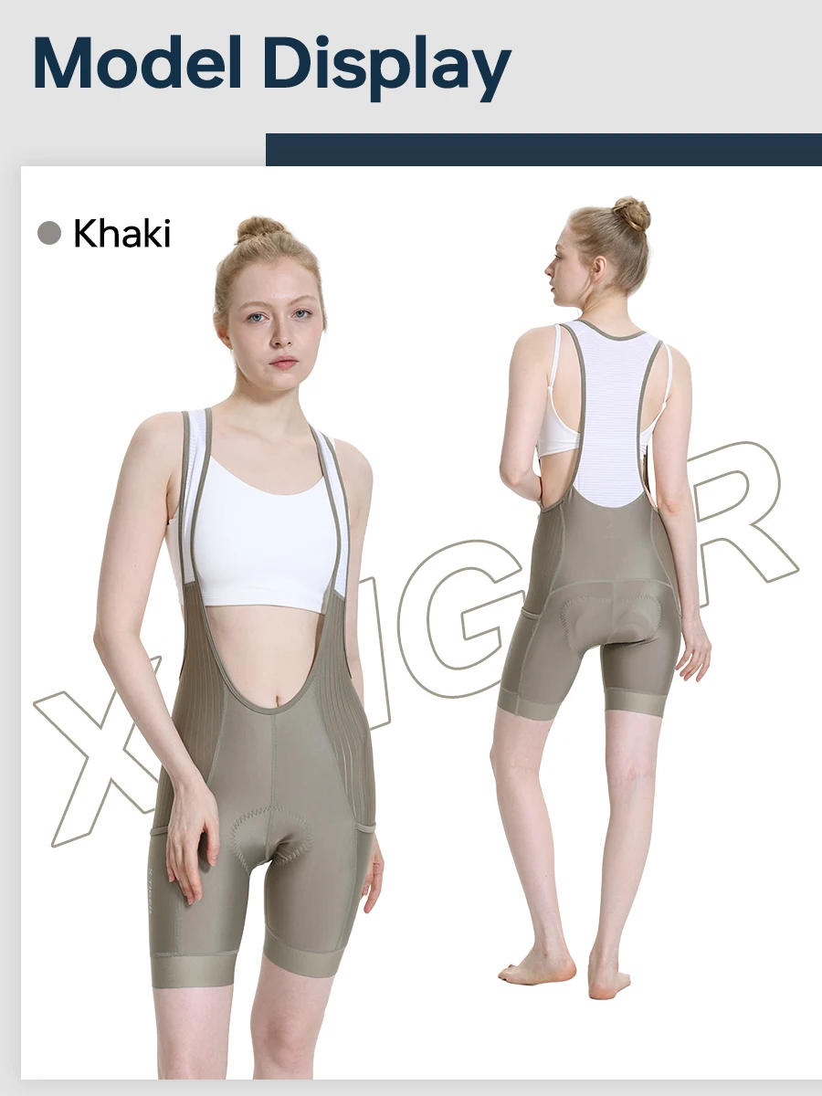 X-TIGER Trägerhose für Damen, 5D dicke Polsterung, Mountainbike- und Rennrad-Trägerhose, Sommer UV-Schutz, professionelle Radlerhose – Detail 14