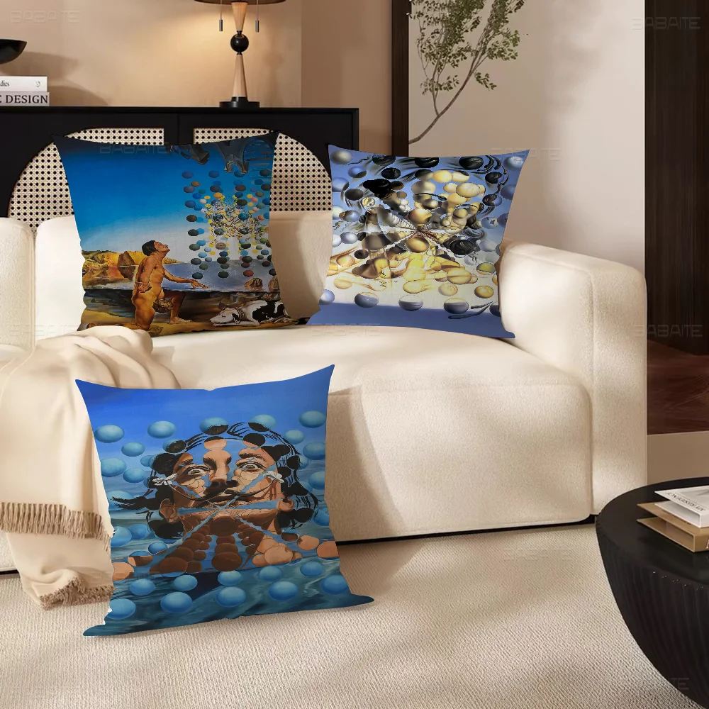 Famous Surrealism By Salvador Dali Pillowcase Toon Gift Cushion Cover Bedroom Home Sofa Chair Seat Decor Pillow Case