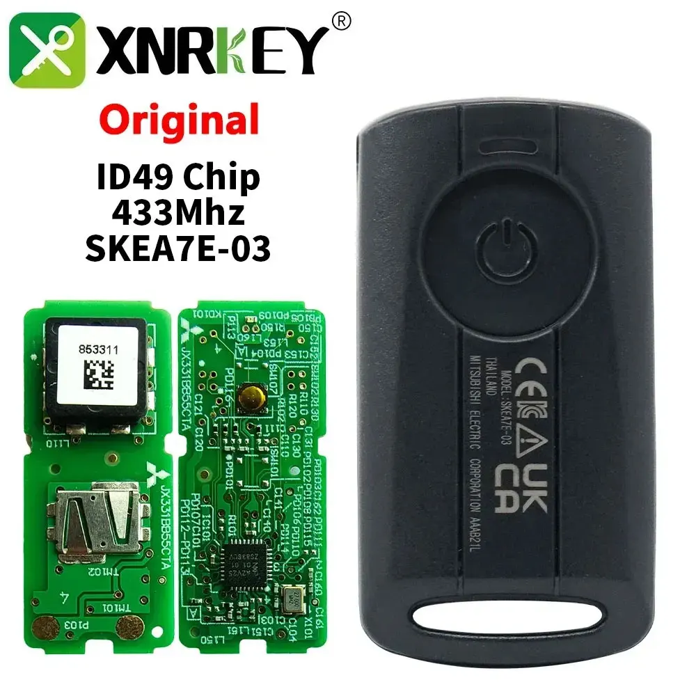 

XNRKEY Original Number B2TH62610200 Motorcycle Control Key Fob 433Mhz ID49 Chip For Yamaha NVX155 Xmax300 Xmax 125 250 300 400